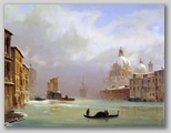 Ippolito Caffi - Venezia con neve e nebbia