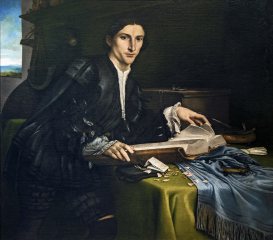 Ritratto di giovane gentiluomo nel suo studio - Lorenzo Lotto, 1527
