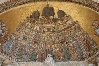 Basilique Saint-Marc, façade, mosaïque