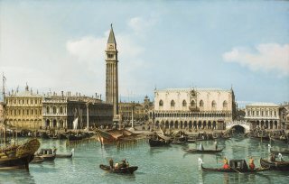 Molo dal bacino di San Marco, (Bellotto, ca 1740)