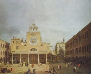 San Giacomo di Rialto, Venise (Canaletto, 1726)