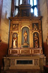 La chapelle de saint Jean Baptiste, retable du XVe siècle, Frari, Venise