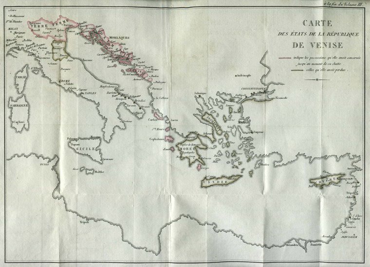 Carte des états de la République de Venise