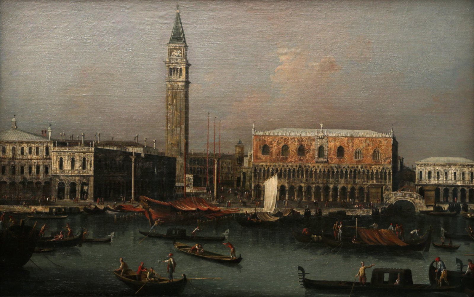 Veduta della piazzetta e del molo di venezia dal bacino di san marco (Francesco albotto, 1745 ca)