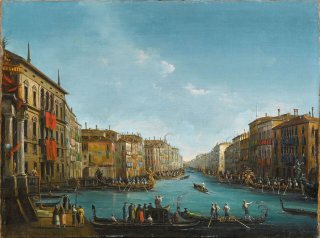 The Regatta on Grand Canal, Venice, Giuseppe Bernardino Bison