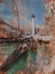 Gondolas in front of Saint Mark's Square (c.1895), by Giovanni Boldini
