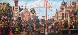 Incontro e partenza dei fidanzati - Vittore Carpaccio