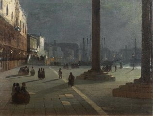 Ippolito Caffi, Venezia Molo di San Marco, avant 1866