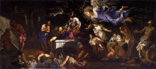 Tintoretto, San Rocco in carcere confortato dall'angelo, 1567