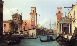 View of the entrance to the Arsenal, Canaletto, 1732